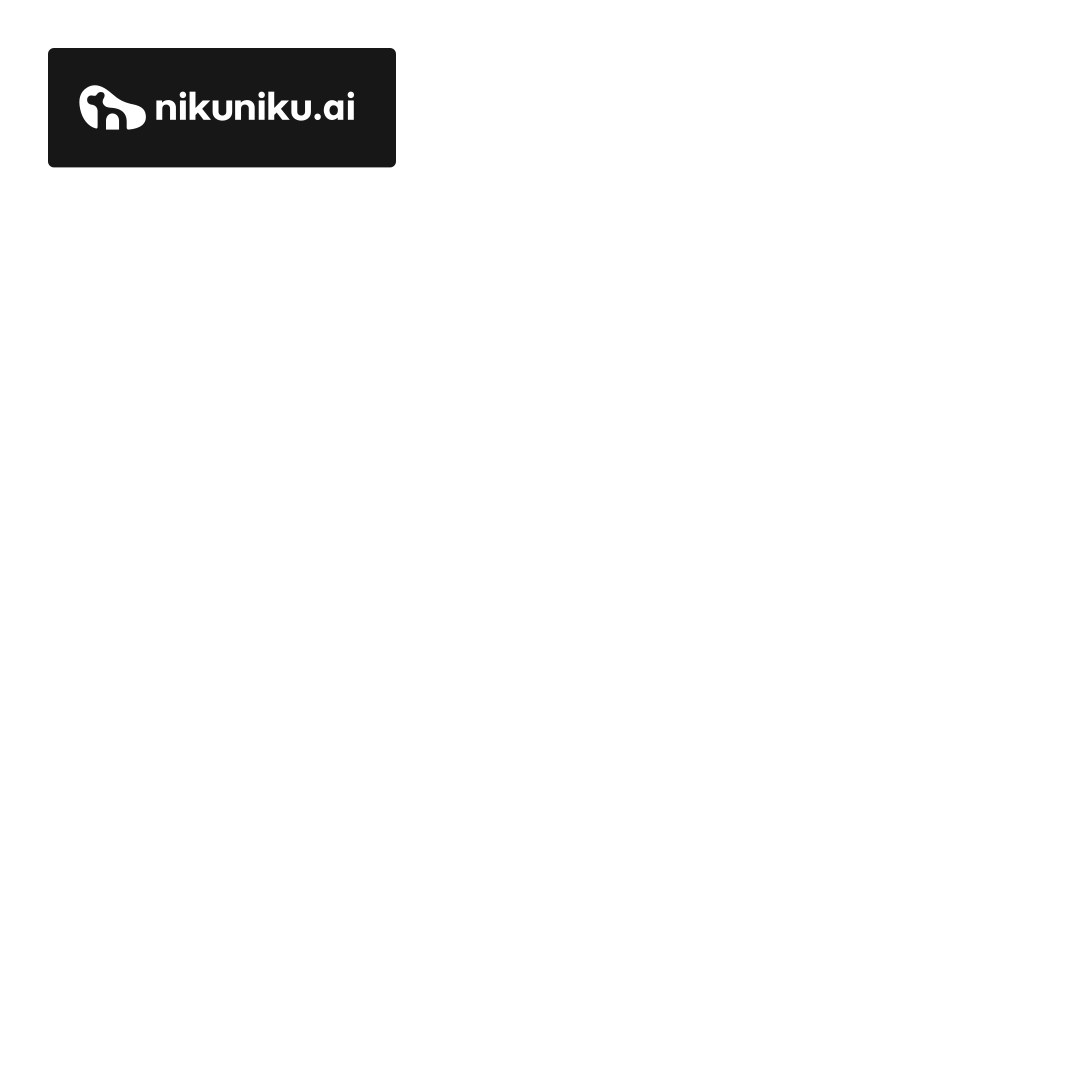 nikuniku.ai 透明角标 · 方形 · 深色