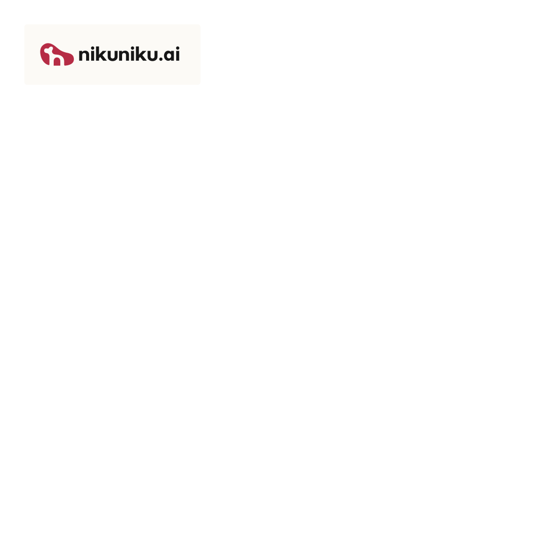 nikuniku.ai 透明角标 · 方形 · 浅色